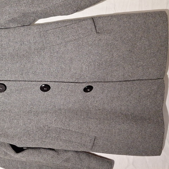 Wool Angora Pea Coat, Grey, Ellen Tracy Sz 4, NWOT - Picture 6 of 16